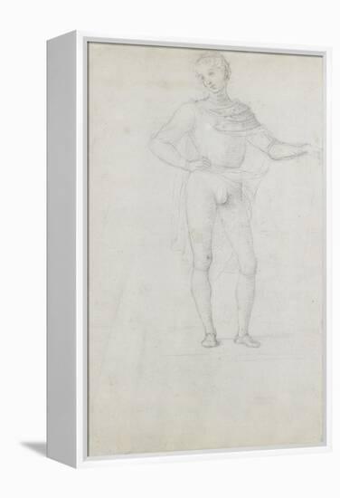 A Study for a Figure in an Adoration of the Magi-Pietro Perugino-Framed Premier Image Canvas