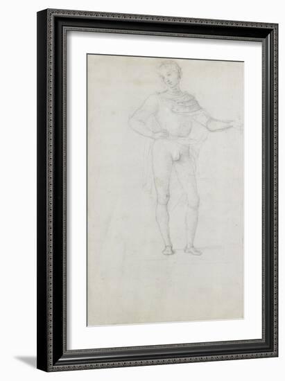 A Study for a Figure in an Adoration of the Magi-Pietro Perugino-Framed Giclee Print