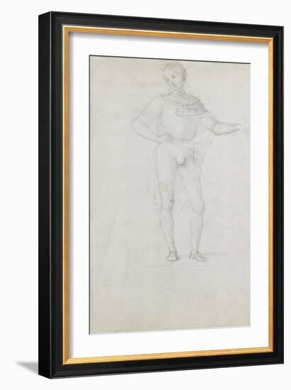 A Study for a Figure in an Adoration of the Magi-Pietro Perugino-Framed Giclee Print