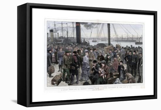 A Study from Life on Prince's Landing Stage, Liverpool - Destroyed by Fire July 28, 1874-null-Framed Premier Image Canvas