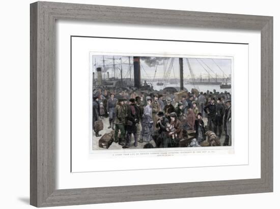 A Study from Life on Prince's Landing Stage, Liverpool - Destroyed by Fire July 28, 1874-null-Framed Giclee Print