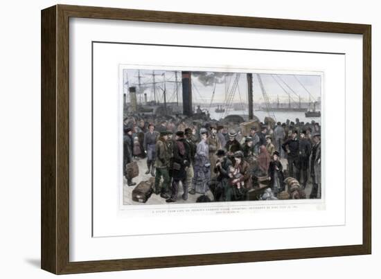 A Study from Life on Prince's Landing Stage, Liverpool - Destroyed by Fire July 28, 1874-null-Framed Giclee Print