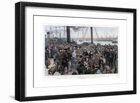A Study from Life on Prince's Landing Stage, Liverpool - Destroyed by Fire July 28, 1874-null-Framed Giclee Print