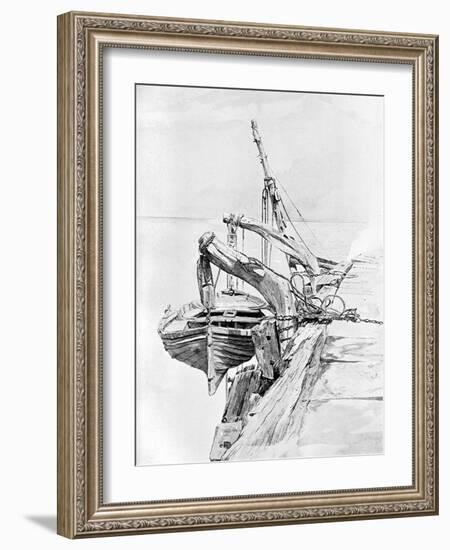 A Study in Pencil and Water Colour, 1858-Charles Napier Hemy-Framed Giclee Print