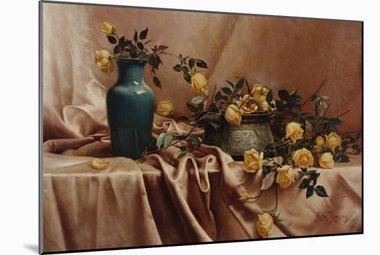 A Study in Roses-William Bradford-Mounted Giclee Print