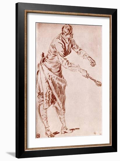 A Study in Sanguine, 1913-Jean-Antoine Watteau-Framed Giclee Print