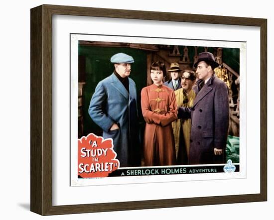 A Study in Scarlet, from Left:Warburton Gamble, Anna May Wong, Alan Mowbray, 1933-null-Framed Art Print