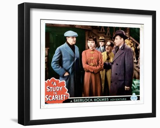 A Study in Scarlet, from Left:Warburton Gamble, Anna May Wong, Alan Mowbray, 1933-null-Framed Art Print