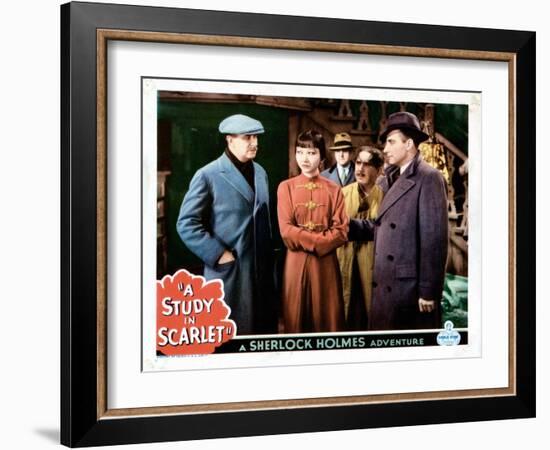 A Study in Scarlet, from Left:Warburton Gamble, Anna May Wong, Alan Mowbray, 1933-null-Framed Art Print