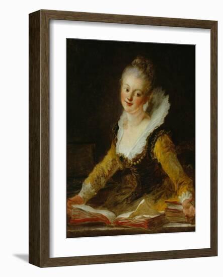 A Study (L'Etude)-Jean-Honoré Fragonard-Framed Giclee Print