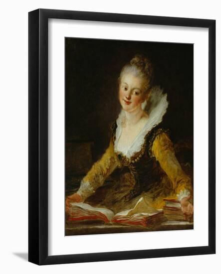 A Study (L'Etude)-Jean-Honoré Fragonard-Framed Giclee Print