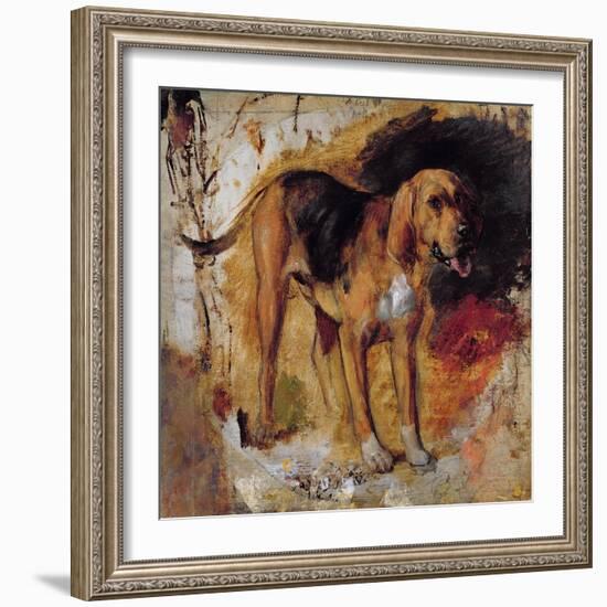 A Study of a Bloodhound, 1848-William Holman Hunt-Framed Giclee Print