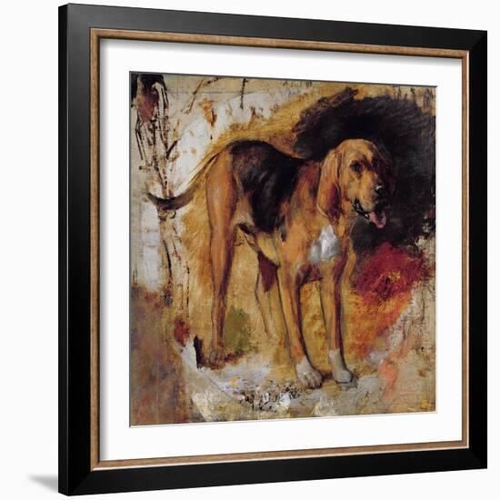 A Study of a Bloodhound, 1848-William Holman Hunt-Framed Giclee Print