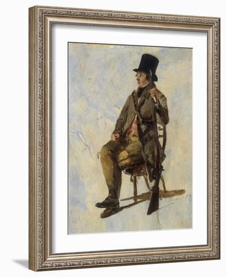 A Study of a Gamekeeper, 1834-Thomas Sidney Cooper-Framed Giclee Print