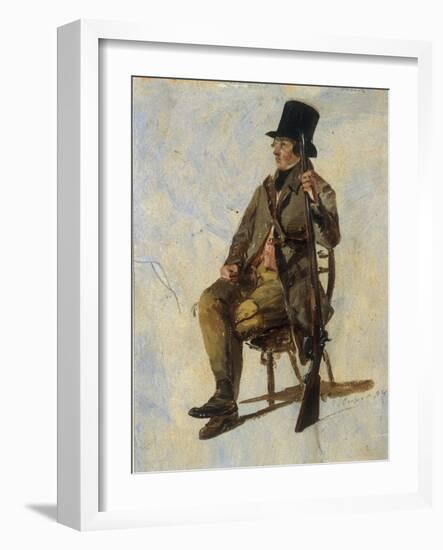 A Study of a Gamekeeper, 1834-Thomas Sidney Cooper-Framed Giclee Print