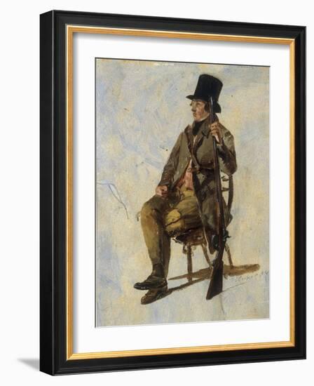 A Study of a Gamekeeper, 1834-Thomas Sidney Cooper-Framed Giclee Print