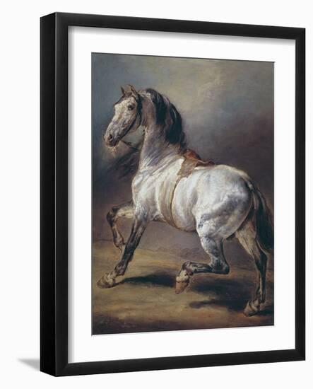 A Study of a Horse (Oil on Canvas)-Theodore Gericault-Framed Giclee Print