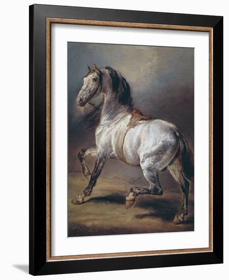 A Study of a Horse (Oil on Canvas)-Theodore Gericault-Framed Giclee Print