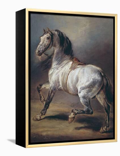 A Study of a Horse (Oil on Canvas)-Theodore Gericault-Framed Premier Image Canvas