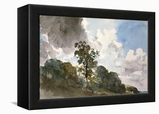 A Study of Clouds and Trees-John Constable-Framed Stretched Canvas