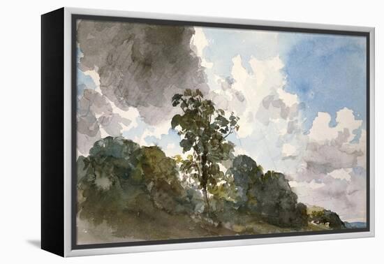 A Study of Clouds and Trees-John Constable-Framed Stretched Canvas