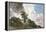 A Study of Clouds and Trees-John Constable-Framed Stretched Canvas