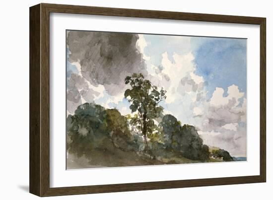 A Study of Clouds and Trees-John Constable-Framed Premium Giclee Print