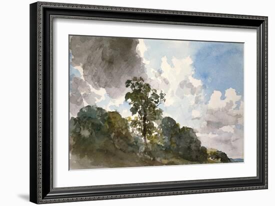 A Study of Clouds and Trees-John Constable-Framed Premium Giclee Print