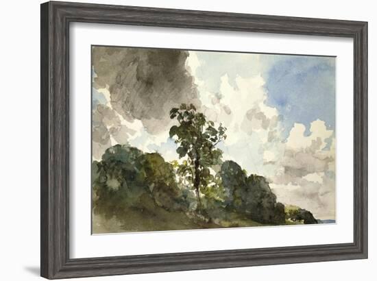 A Study of Clouds and Trees-John Constable-Framed Art Print