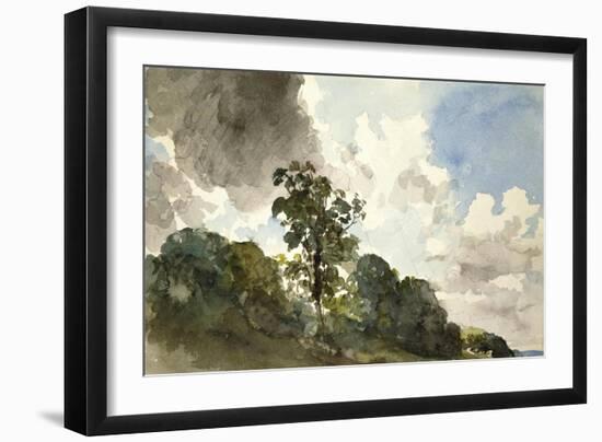 A Study of Clouds and Trees-John Constable-Framed Art Print