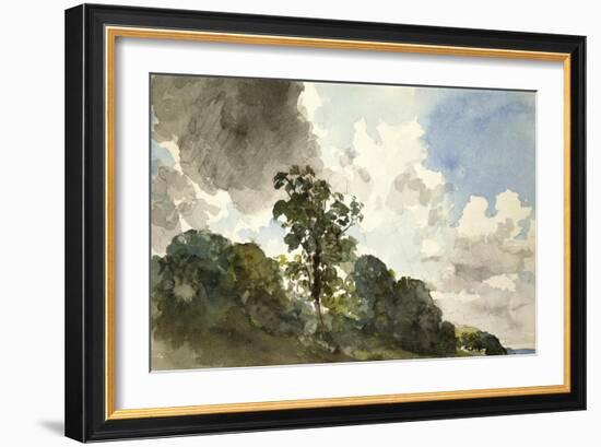 A Study of Clouds and Trees-John Constable-Framed Art Print