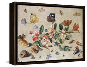 A Study of Flowers and Insects-Jan Van, The Elder Kessel-Framed Premier Image Canvas