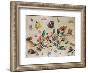 A Study of Flowers and Insects-Jan Van, The Elder Kessel-Framed Giclee Print