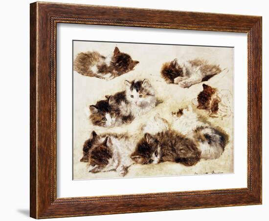 A Study of Kittens, 1898-Henriette Ronner-Knip-Framed Giclee Print