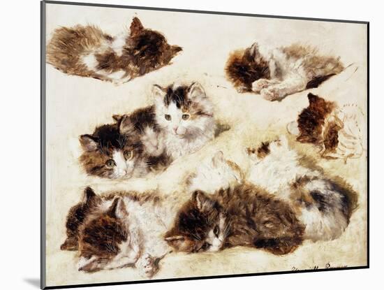 A Study of Kittens, 1898-Henriette Ronner-Knip-Mounted Giclee Print