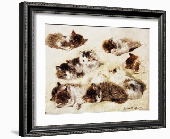 A Study of Kittens-Henriette Ronner-Knip-Framed Giclee Print