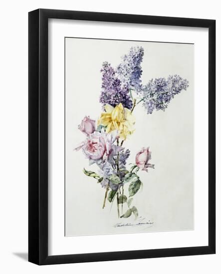 A Study of Lilac and Roses-Madeleine Lemaire-Framed Photographic Print