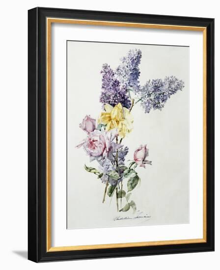 A Study of Lilac and Roses-Madeleine Lemaire-Framed Photographic Print