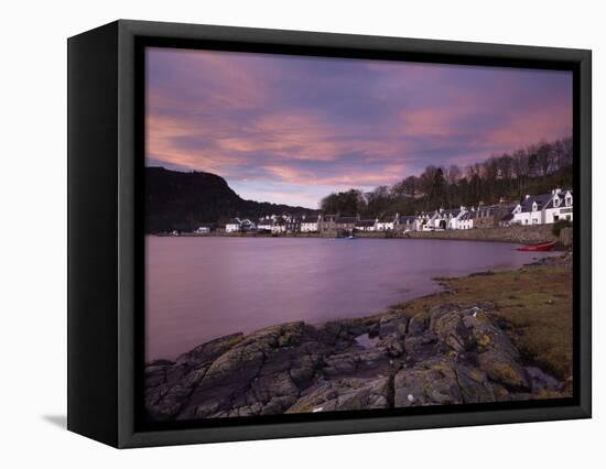 A Stunning Sky at Dawn over the Pictyresque Village of Plockton, Ross-Shire, Scotland, United Kingd-Jon Gibbs-Framed Premier Image Canvas