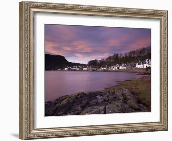 A Stunning Sky at Dawn over the Pictyresque Village of Plockton, Ross-Shire, Scotland, United Kingd-Jon Gibbs-Framed Photographic Print