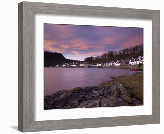 A Stunning Sky at Dawn over the Pictyresque Village of Plockton, Ross-Shire, Scotland, United Kingd-Jon Gibbs-Framed Photographic Print