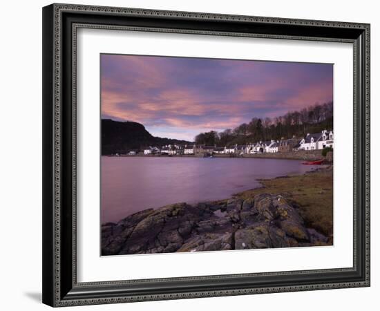 A Stunning Sky at Dawn over the Pictyresque Village of Plockton, Ross-Shire, Scotland, United Kingd-Jon Gibbs-Framed Photographic Print