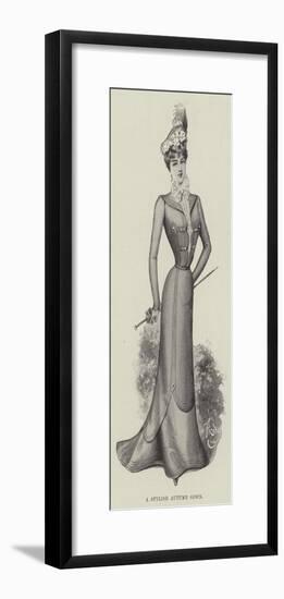 A Stylish Autumn Gown-null-Framed Giclee Print