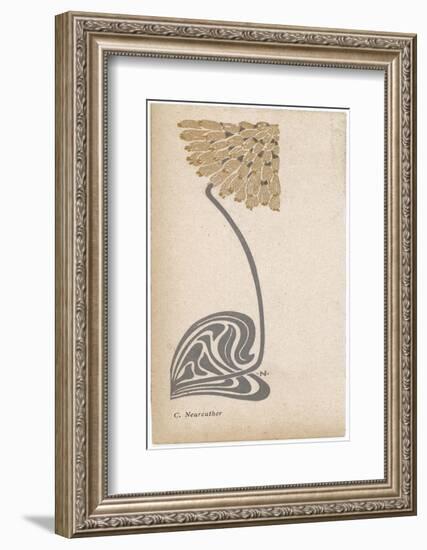 A Stylized, Art Nouveau Depiction of a Flower - Possibly a Dandelion-null-Framed Photographic Print