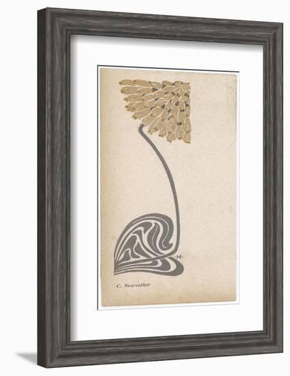 A Stylized, Art Nouveau Depiction of a Flower - Possibly a Dandelion-null-Framed Photographic Print