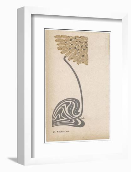 A Stylized, Art Nouveau Depiction of a Flower - Possibly a Dandelion-null-Framed Photographic Print