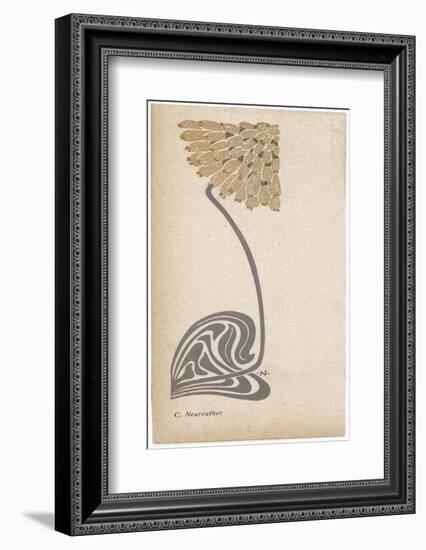 A Stylized, Art Nouveau Depiction of a Flower - Possibly a Dandelion-null-Framed Photographic Print