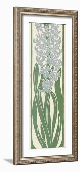 A Stylized, Art Nouveau Depiction of a Hyacinth Within a Rectangular Border-null-Framed Photographic Print