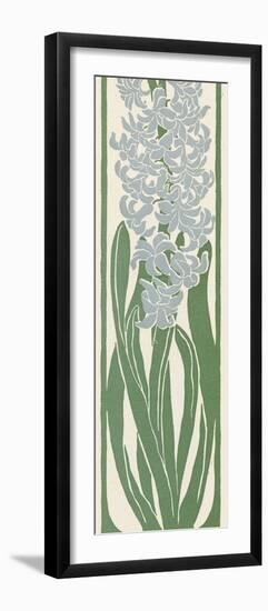 A Stylized, Art Nouveau Depiction of a Hyacinth Within a Rectangular Border-null-Framed Photographic Print