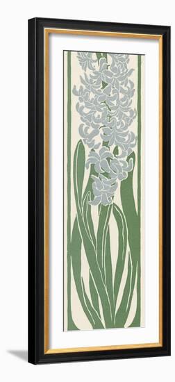 A Stylized, Art Nouveau Depiction of a Hyacinth Within a Rectangular Border-null-Framed Photographic Print